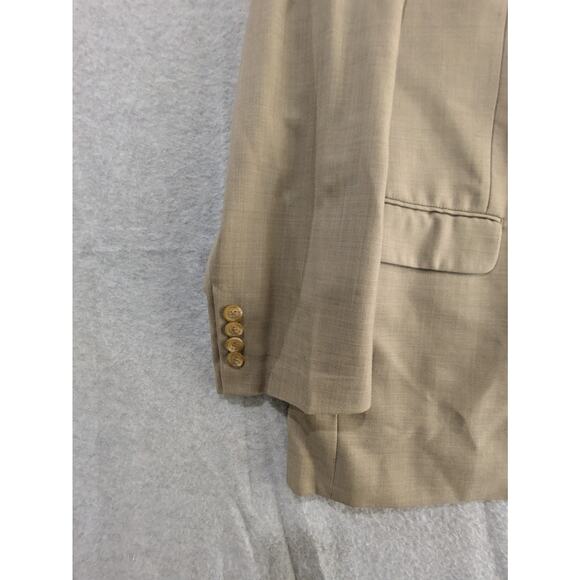 Ralph Ralph Lauren Dillard's Blazer‎ Men Size 44R Beige 100% Wool Sport Coat - Picture 2 of 15